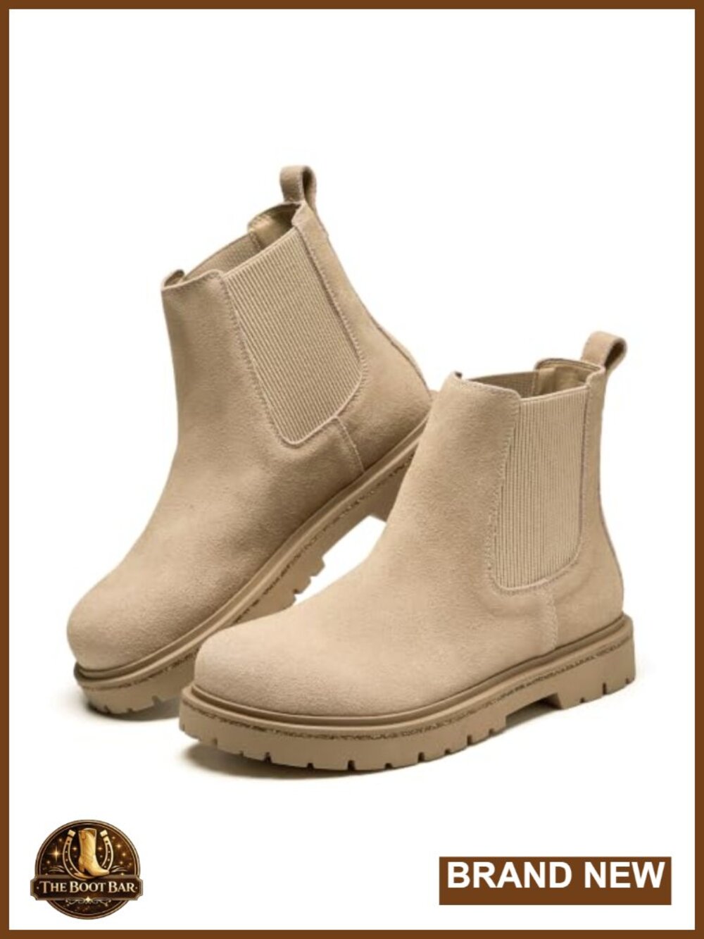 Genuine Leather Chelsea Ankle Boots Memory Foam Non-Slip Womens